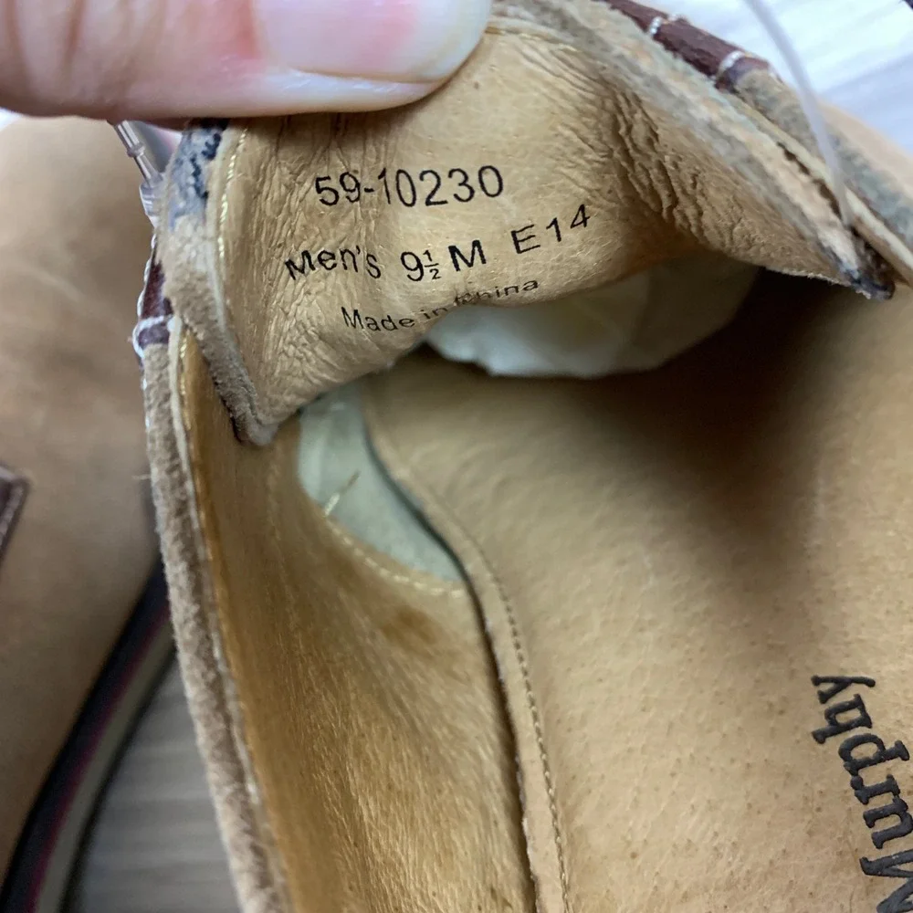 Johnston &‎ Murphy Oxford Mens 9.5 Brown Tan Suede Leather Saddle Shoes Academia